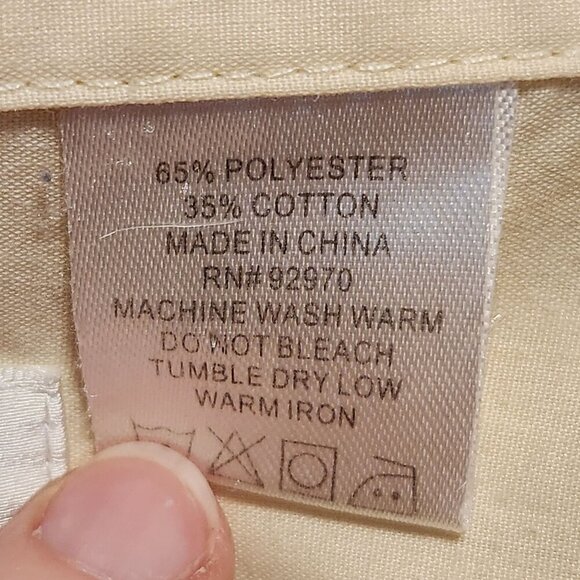 Original Guayabera By Dimension Men's 5XL Ivory Cuban Short‎ Sleeve Embroidered - Picture 6 of 11